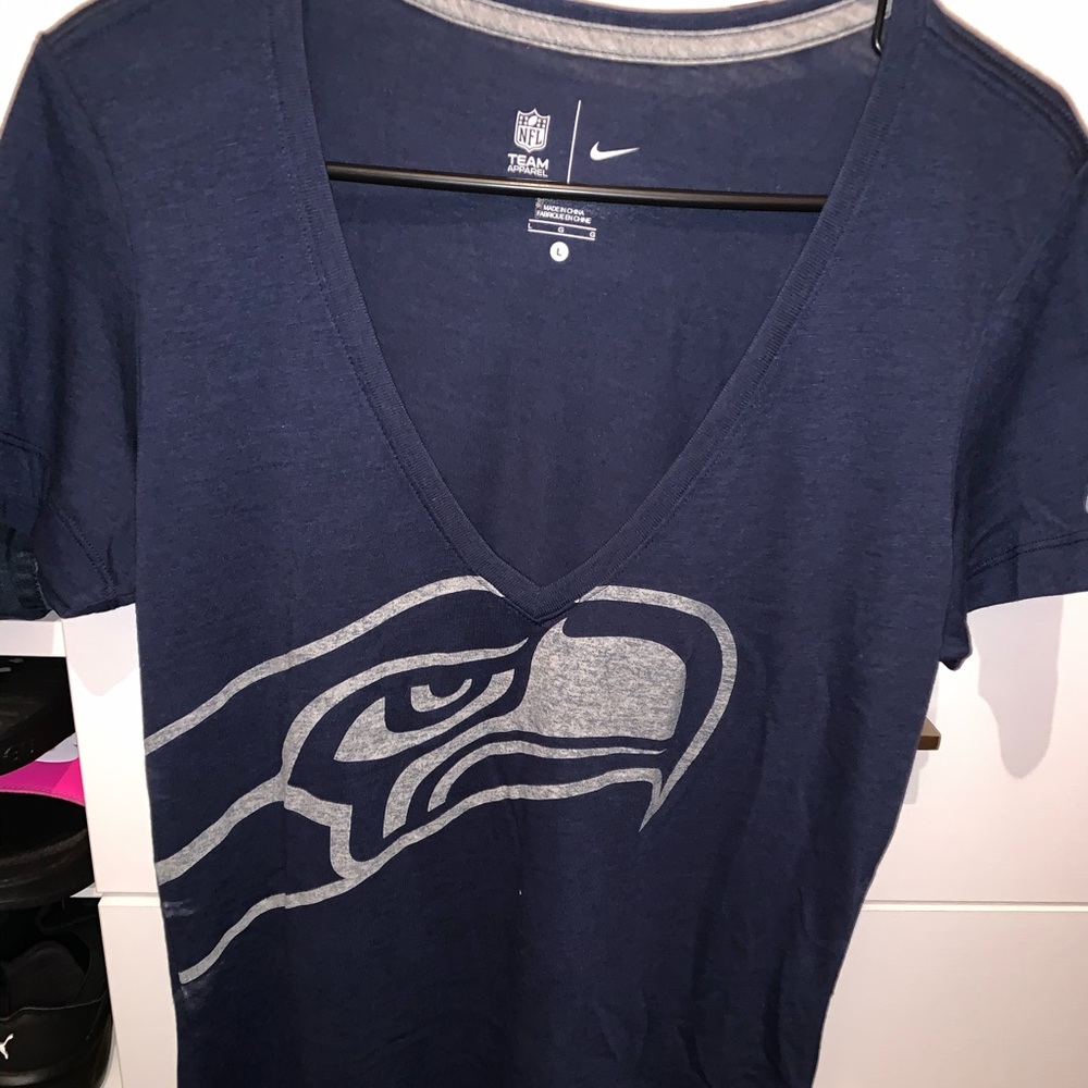 Seahawks Vneck Tshirt. Nike. NWOT